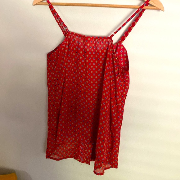 Red Patterned Top - Picture 4 of 7